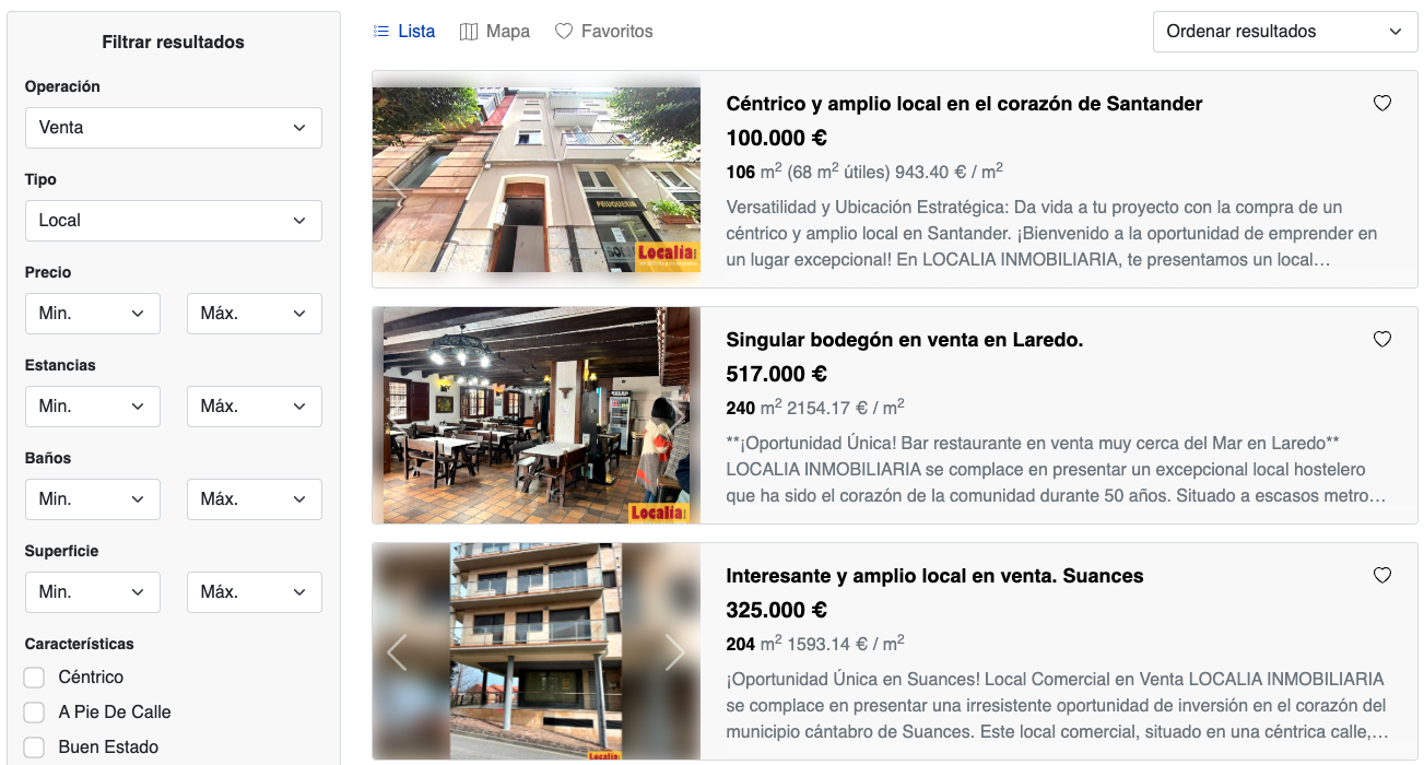 Inmuebles en venta